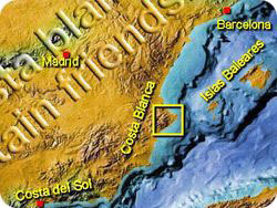 Valencia and Alicante Map